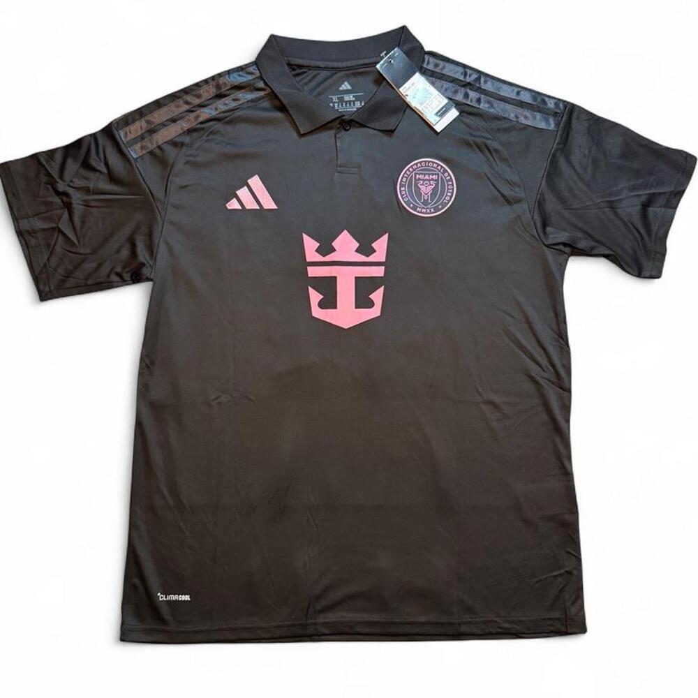 Adidas Inter Miami 2026/27 Away Jersey Black with pink crown logo number 10 Mess